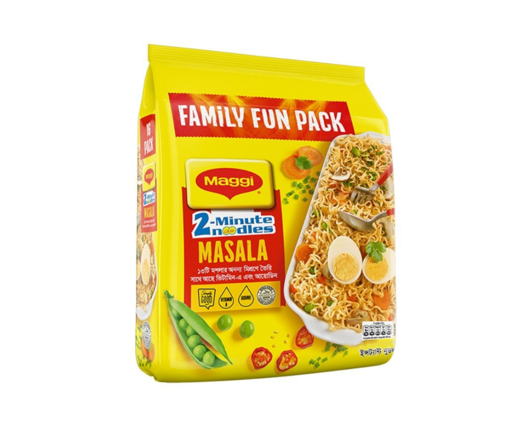 Maggi 2 Minute Noodles Masala Family Fun Pack 992gm (16Pcs Pack)